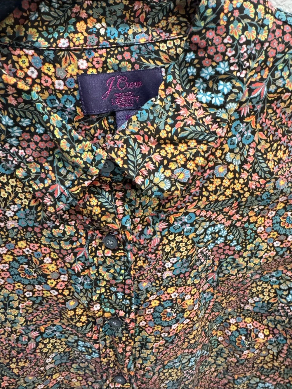 J Crew Liberty Art Fabric Little Marquess Print Button Front Shirt Sz 10 Floral